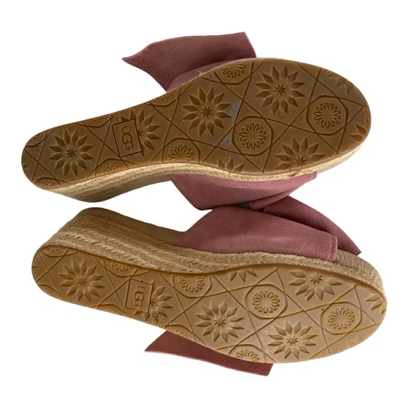 UGG Women's Jaycee Espadrille Wedge Sandal, Adobe Gold, 9.5M US - Picture 5 of 8